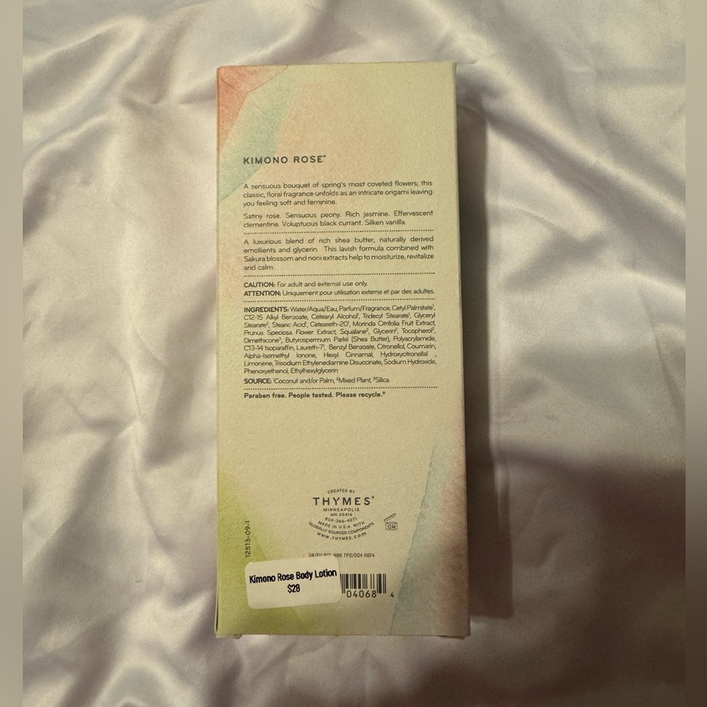 Thymes Hand lotion. kimono rose. 9.25 fl oz - Picture 5 of 5